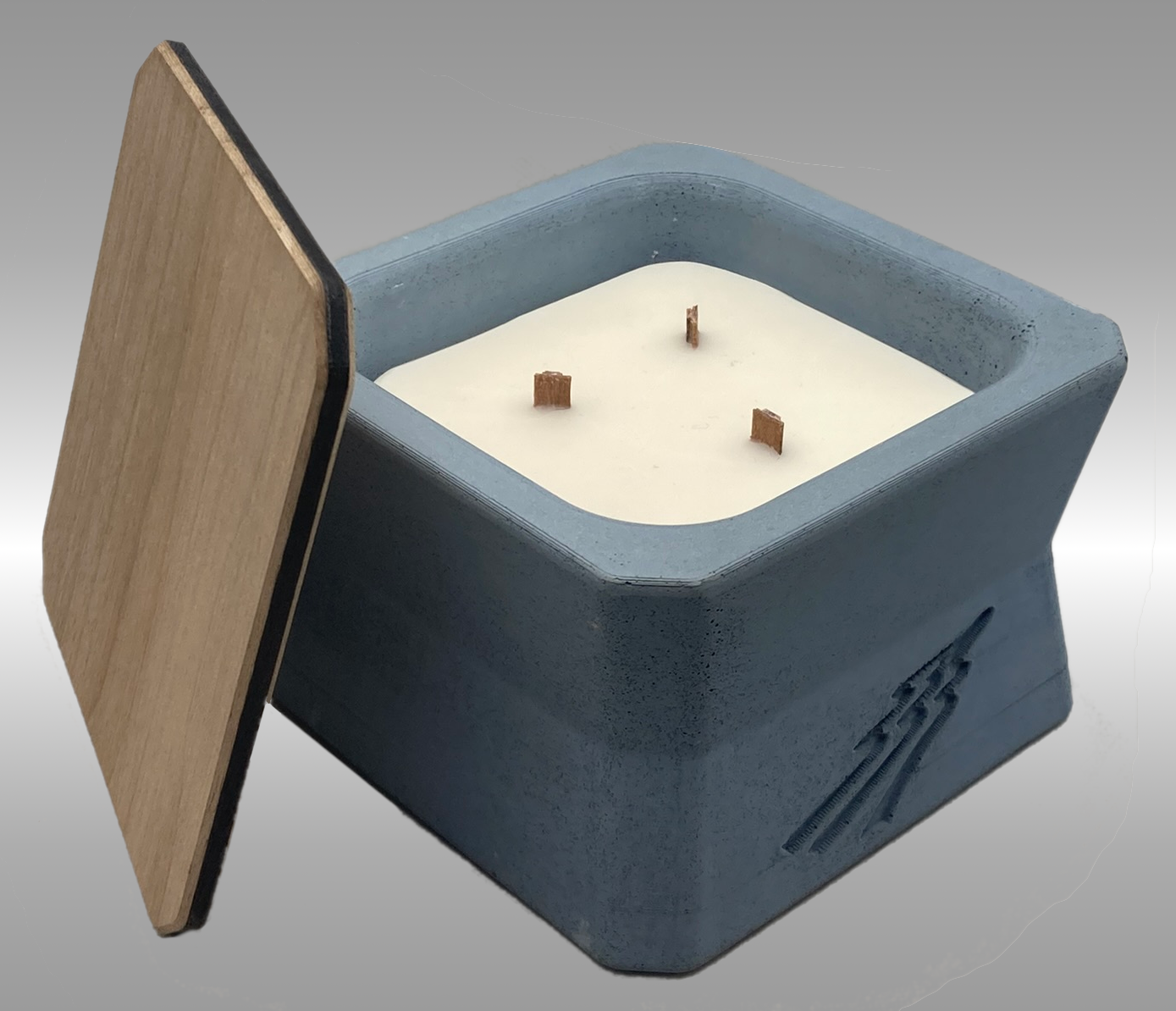 11oz Concrete Vessel with Wood Lid